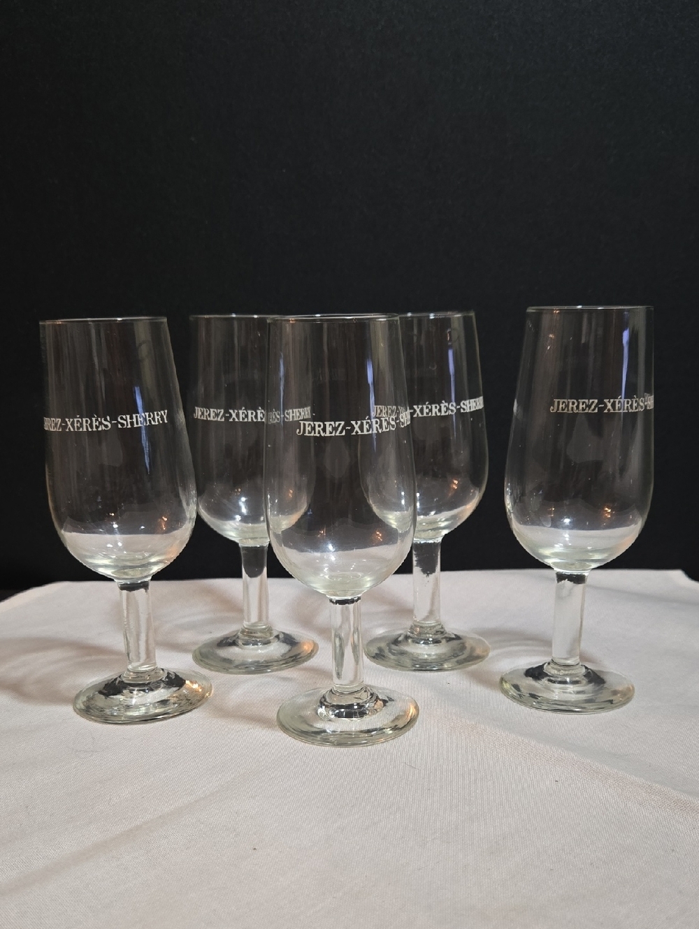 Set of 5 Sherry Tasting Glasses - Clear Glass